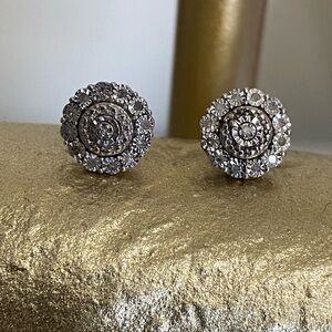 Sterling silver 925 Diamond stud Earrings